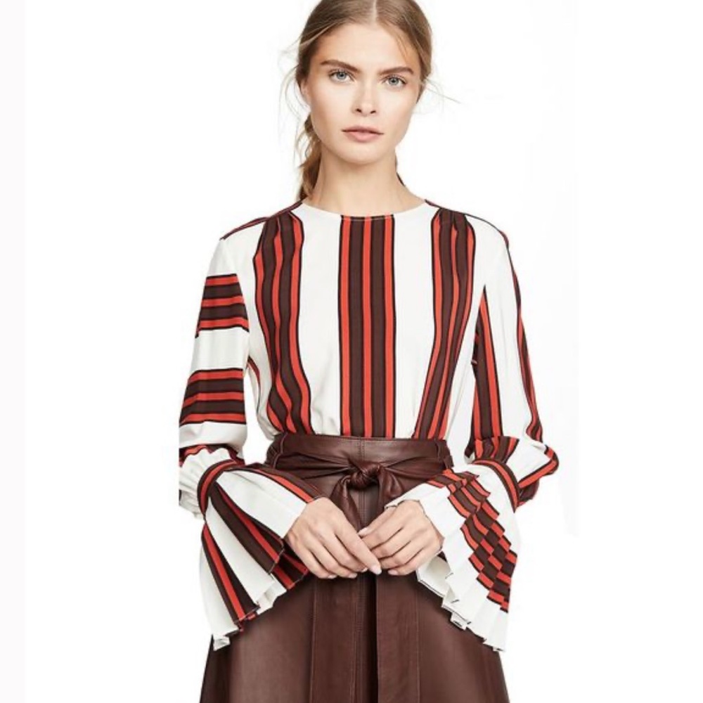 Tory Burch Printed Flare Sleeve Blouse NWT